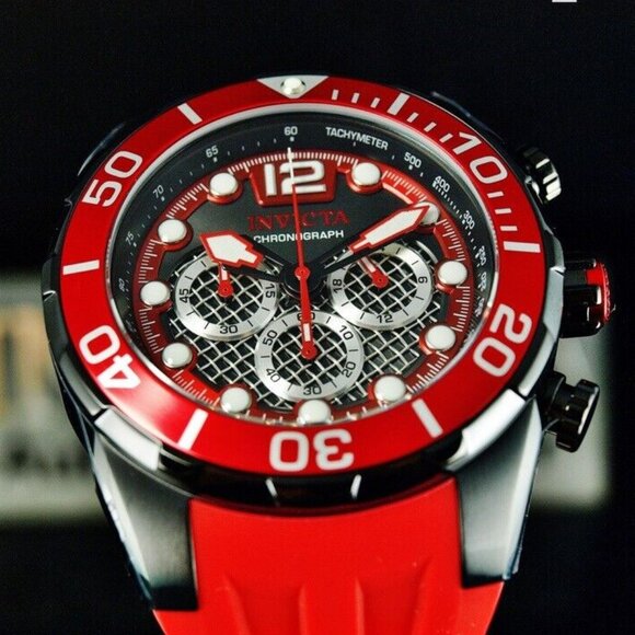 Pro Diver Red 50mm Men's Watch! New! - Picture 4 of 10